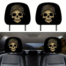 Car Seat Cushion Headrest Cover, Black Single-Sided Synthetic Fiber in Different