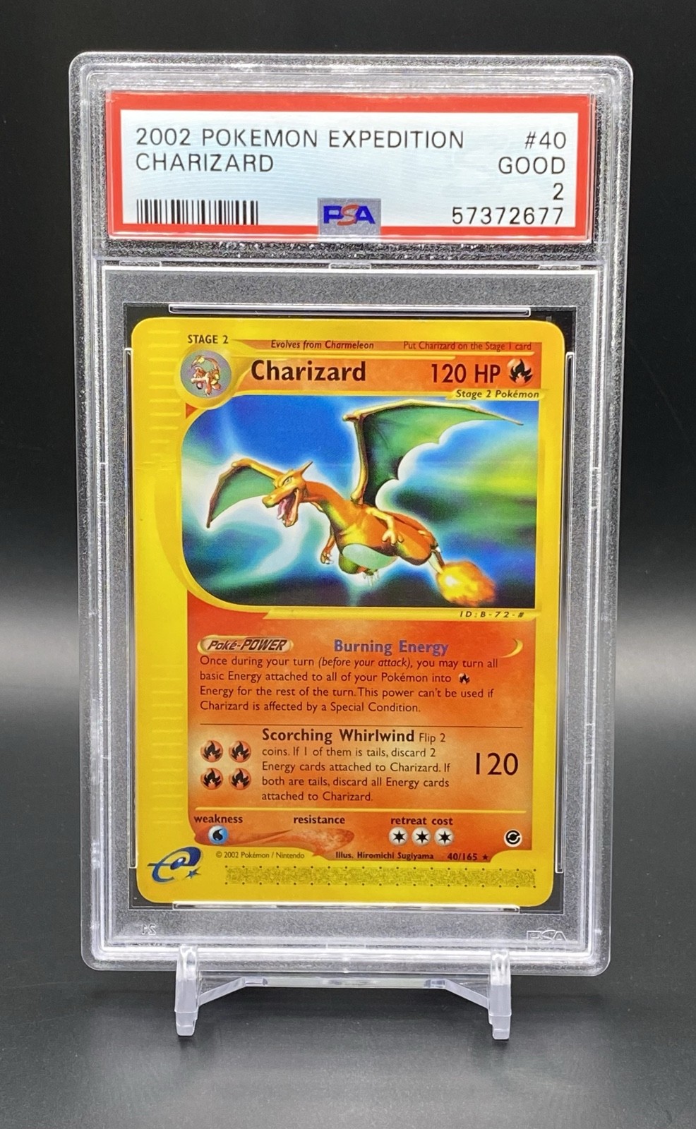 Charizard 040/165 2002 Pokémon Expedition PSA 2