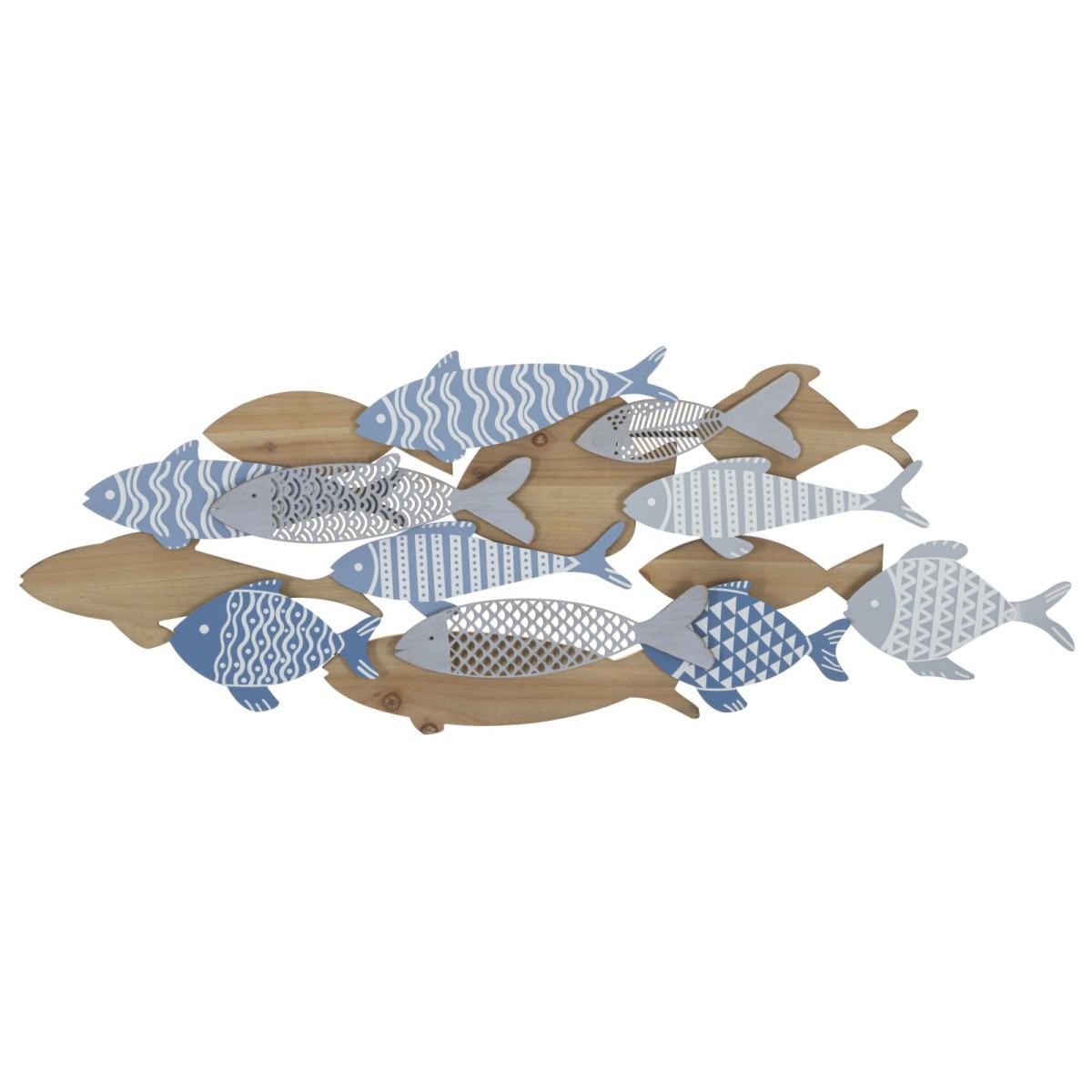 Décoration murale en métal Fish Sea pour une ambiance marine apaisante