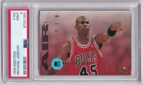 MICHAEL JORDAN 1994 SKYBOX EMOTION AIR INSERT CARD #100 PSA 9 GRADED MINT WOW
