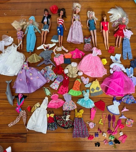 VTG 1990s Barbie, Mixed Lot Clothing, accessories, Shoes, Hangers, Boots