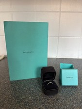 Tiffany Platinum Engagement Ring .23 carat diamond, round shape, brilliant cut.