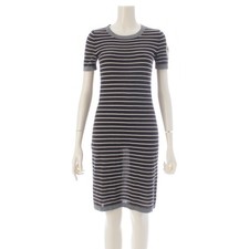 CHANEL 09C cashmere silk Sleeve COCO Mark design short-sleeved long knit one...