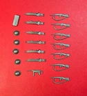 LOT 20 MPC Military Accessories Silver Plastic Vintage 1950s-1960s Ringhand Marx