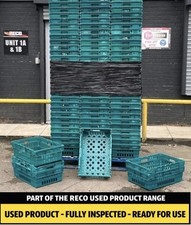 **SPECIAL OFFER****  10 X GREEN USED BALE ARM TRAY STACKING CRATE 60-40-20CM