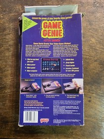 Vintage Nintendo Nes Game Genie Gold Video Game Enhancer + Box + Manual Booklet
