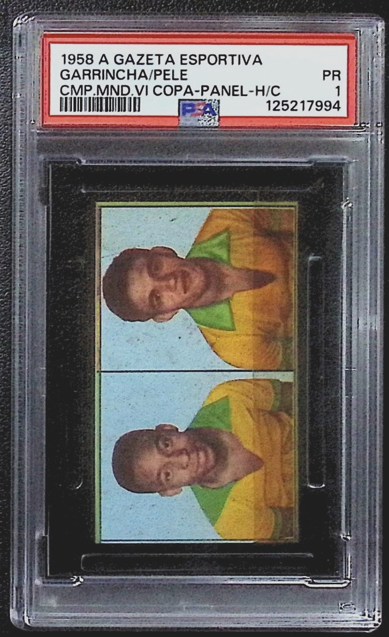 1958 A Gazeta Esportiva * PELE * GARRINCHA * Campeao Mundial * ROOKIE * PSA 1