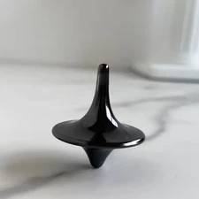 Inception Movie Top Forever Spinning Film Prop Black Metallic Silver Spinner