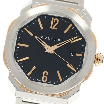 BVLGARI OCTO ROMA 103210/OCP41SG Date Brown Dial Automatic Men's Watch_947138