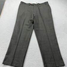 Lauren Ralph Lauren Men's Grey Plaid Wool Dress Pants Size 42W 30L 42x30