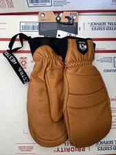 Hestra Alpine Pro Leather Women's Fall Line Mitt Female Large Size 8 Cork NWT