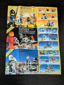 Vintage (1986) LEGO Product CASTLE Black Falcons Sets Pamphlet Poster - RARE