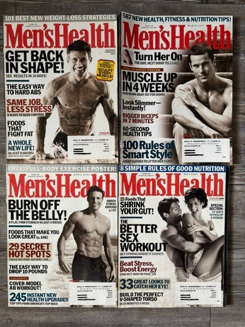 Men's Health Magazine Lot-January to May 2003 (4 Magazines)