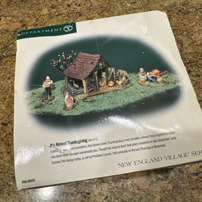 VTG Department 56 New England Village 1999 It's Almost Thanksgiving Dept #56 Cat