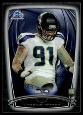 2014 Bowman Chrome Cassius Marsh Rookie Seattle Seahawks #182