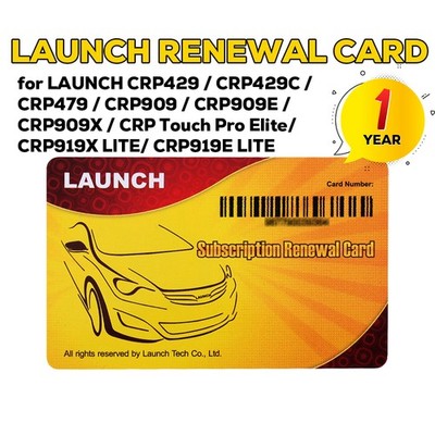 1 Jahre Online-Software-Update-Service für LAUNCH CRP909X CRP919X LITE CRP909E
