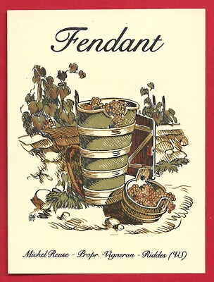CH18 Etikett SCHWEIZ, FENDANT (Wallis) Michel REUSE, Besitzer.-Winzer RIDDES 