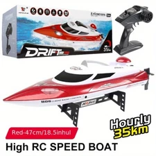 RC High Speed 35km/h Racing Boat, Sealed Waterproof,Can Drag net Huge size ship