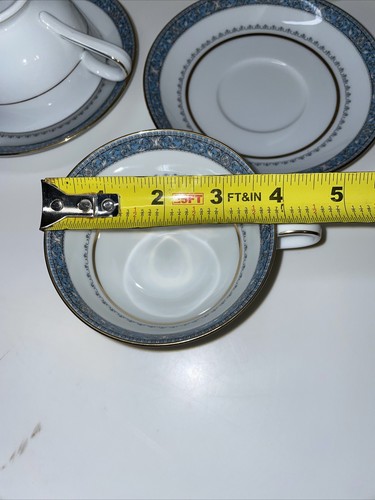 Noritake Porcelain China Harcourt Gold Trim 6857 Japan Cup/Saucer (set of 4) - Picture 7 of 11