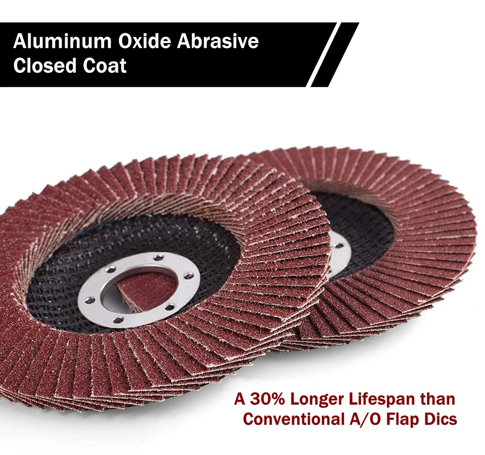 50Pack 4.5 x7/8" A/O Flap Disc 80 Grit 4-1/2 Sanding Grinding Grinder Wheels T27 - Image 4 of 4