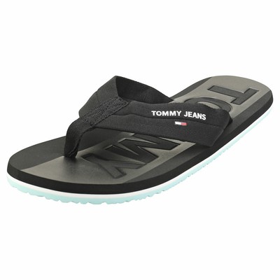Tommy Jeans Webbing Beach Mens Black Textile Beach Sandals | eBay