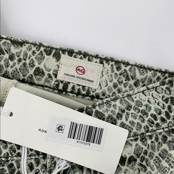AG Adriano Goldschmied Mari jeans denim snake print hi rise straight leg new 24 thumbnail 5