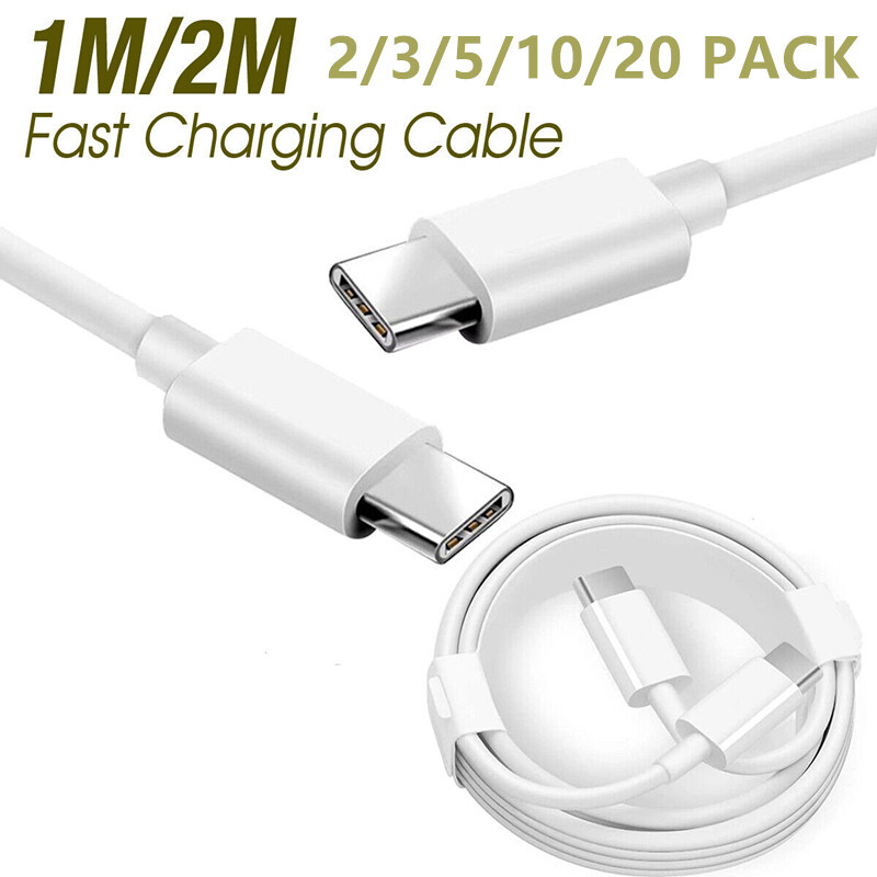 Câble Charge USB-C Vers USB-C, [2M+2M, Lot De 2] Câble Type C Charge Rapide 60w Pd Cable De Donnees Usb C Ultra Rapide Compatible Avec Iphone 15 Macbook Ipad Switch Lg Pixel Android Type C