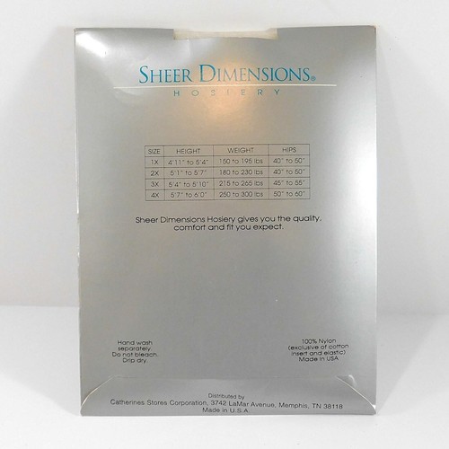 Pantimedias SHEER DIMENSIONS Brillantes Ultra Transparentes Marfil Talla 4X se adapta a 6" 300 lb - Imagen 6 de 6
