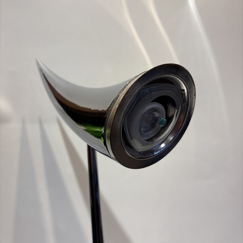 PHILLIP STARCK ARA CHROME STAINLESS STEEL TABLE LAMP WITH ORIGINAL FRONT GLASS - Picture 2 of 18