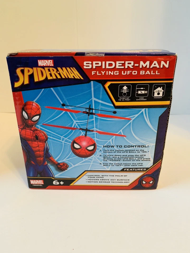 WorldTech Marvel Iron Man Spider-man Flying UFO Ball New - Image 3 of 4