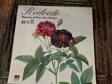 REDOUTE’S LARGE CALENDAR OF FLOWER PRINTS, BOSTON MUSEUM, 2008, COLLECTIBLE