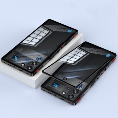 For Nubia Red Magic 10/9 Pro, Hybrid Metal Bumper Magnetic Back Glass Cover Case