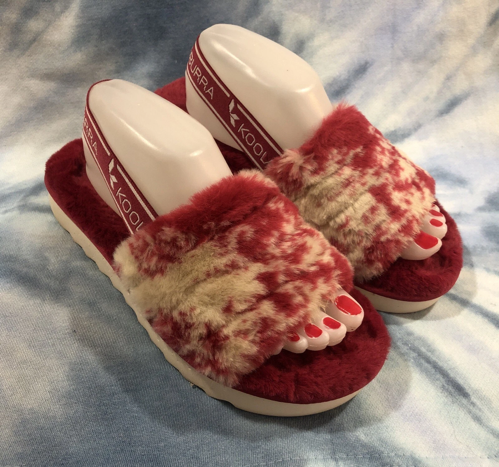 Koolaburra UGG sandalo ciabatte da donna taglia 9 Fuzz'n II rosso tinta unita 1124417