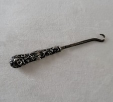 Victorian SIMONS BROS Button Hook Sterling Hollow Handle 3"