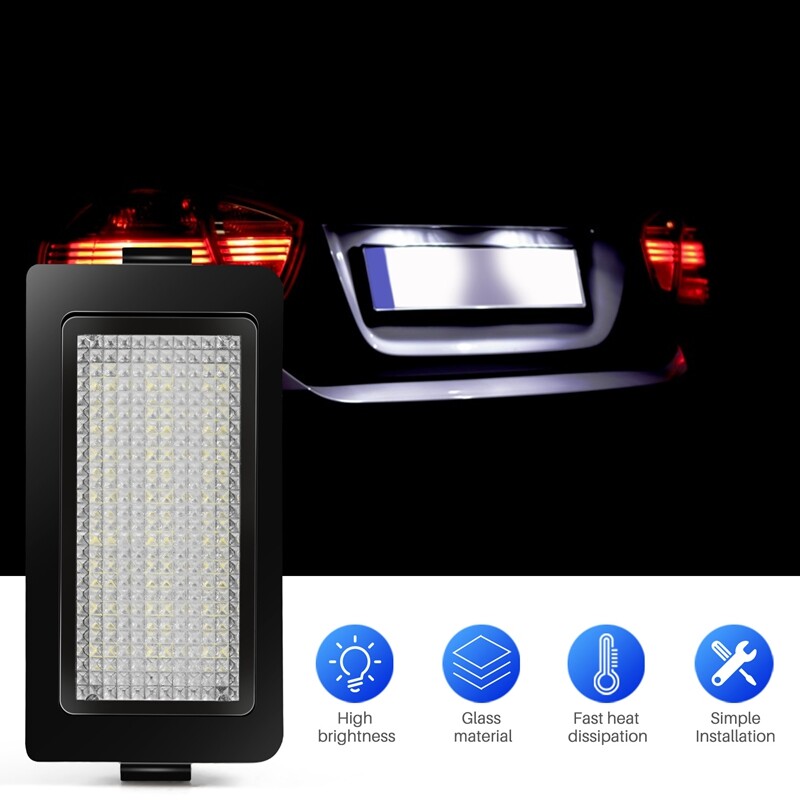 Pair Error 24 3528 LED License Plate Light Lamp for E39 E60 E61 E90 57184 eBay