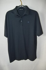Travis Mathew Polo Shirt Mens XL Blue Short Sleeve Cotton Blend