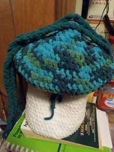 MUSHROOM PURSE -- HAND CROCHET