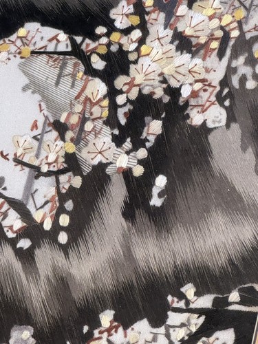 Vintage Framed and Signed Chinese Embroidered Textile Wall Hanging Art - Picture 8 of 10