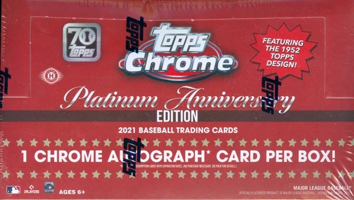 2021 Topps Chrome Platinum Anniversary Baseball Factory Sealed Hobby Box
