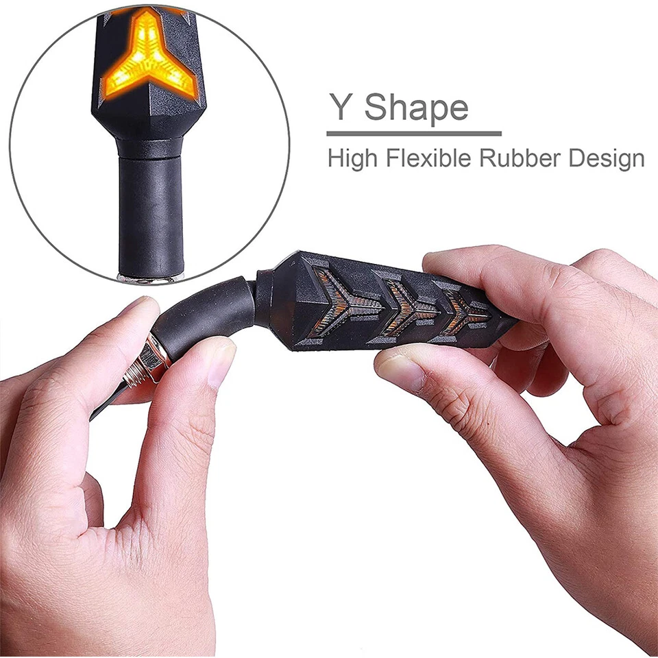 Luces intermitentes de flecha ámbar intermitentes LED intermitentes de señal de giro para motocicleta Hyosung GT250R GT650R Foto 3 de 4