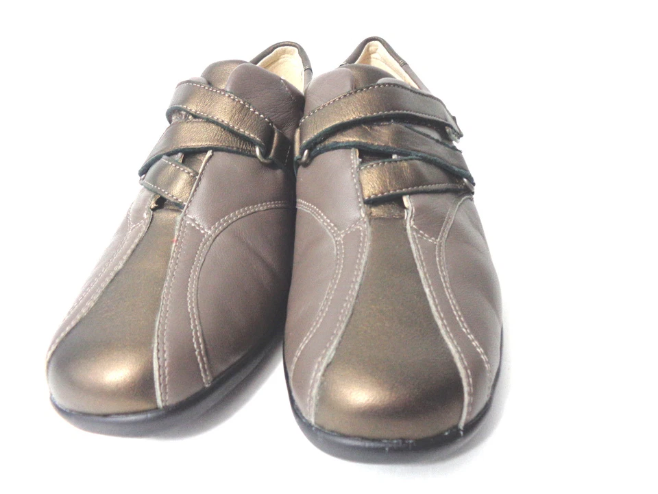 FIDELIO Helga H UK 4.5 US 7M Taupe Oscuro y Bronce Oxford Informal Zapatos para Caminar Foto 2 de 4