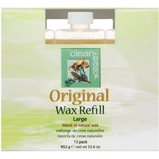 Clean & Easy Wax Large (leg) Original Wax, 2.8 oz Pack of 12 Blend of Nature Wax