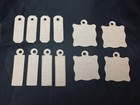 Mini Tags 12 Chipboard Die Cuts 3 styles Enbellishments Scrapbooking Crafts