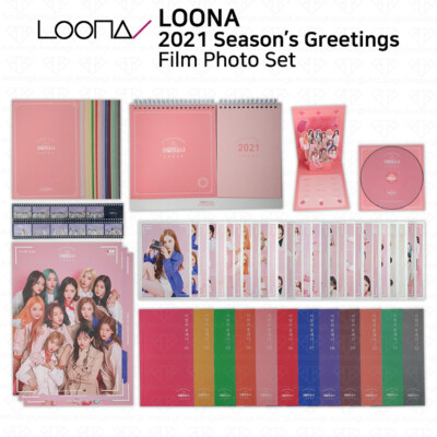LOONA 2021 Season's Greetings Desk Calendar DVD Poster Letter Set