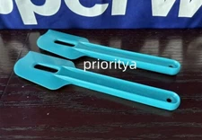 Tupperware Gadgets Kitchen Tools Hard Plastic Paddle Spatula Set 2 Peacock New