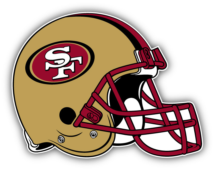 San Francisco 49ers NFL Football Helmet Car Bumper Sticker - 9'', 12'' or  14'' | eBay