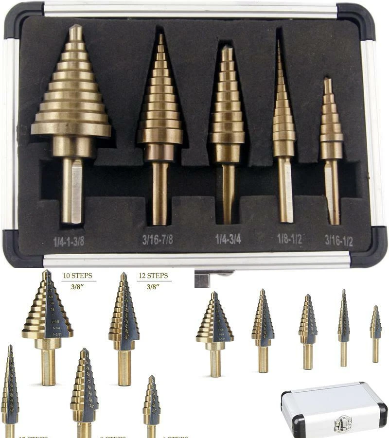 Cobalt step 2024 drill bit set