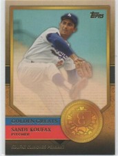 Sandy Koufax 2012 Topps Series 1 Baseball GOLDEN GREATS #GG-48 Insert 67