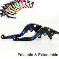Palancas de embrague de freno extensibles plegables para Yamaha YZF R125 14-20 MT125 PLATEADAS - Imagen 7 de 8
