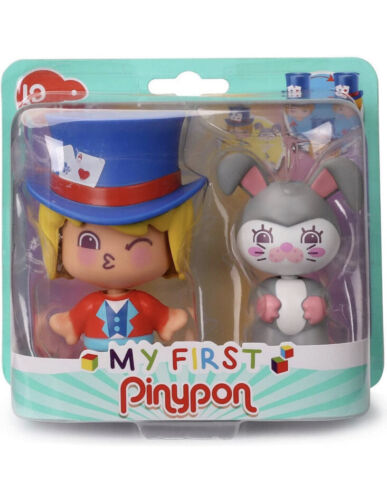 Pinypon My First Mago e Coniglietto, 2 Mini Figure Giocattolo con 3 Lati Divers - Foto 1 di 7